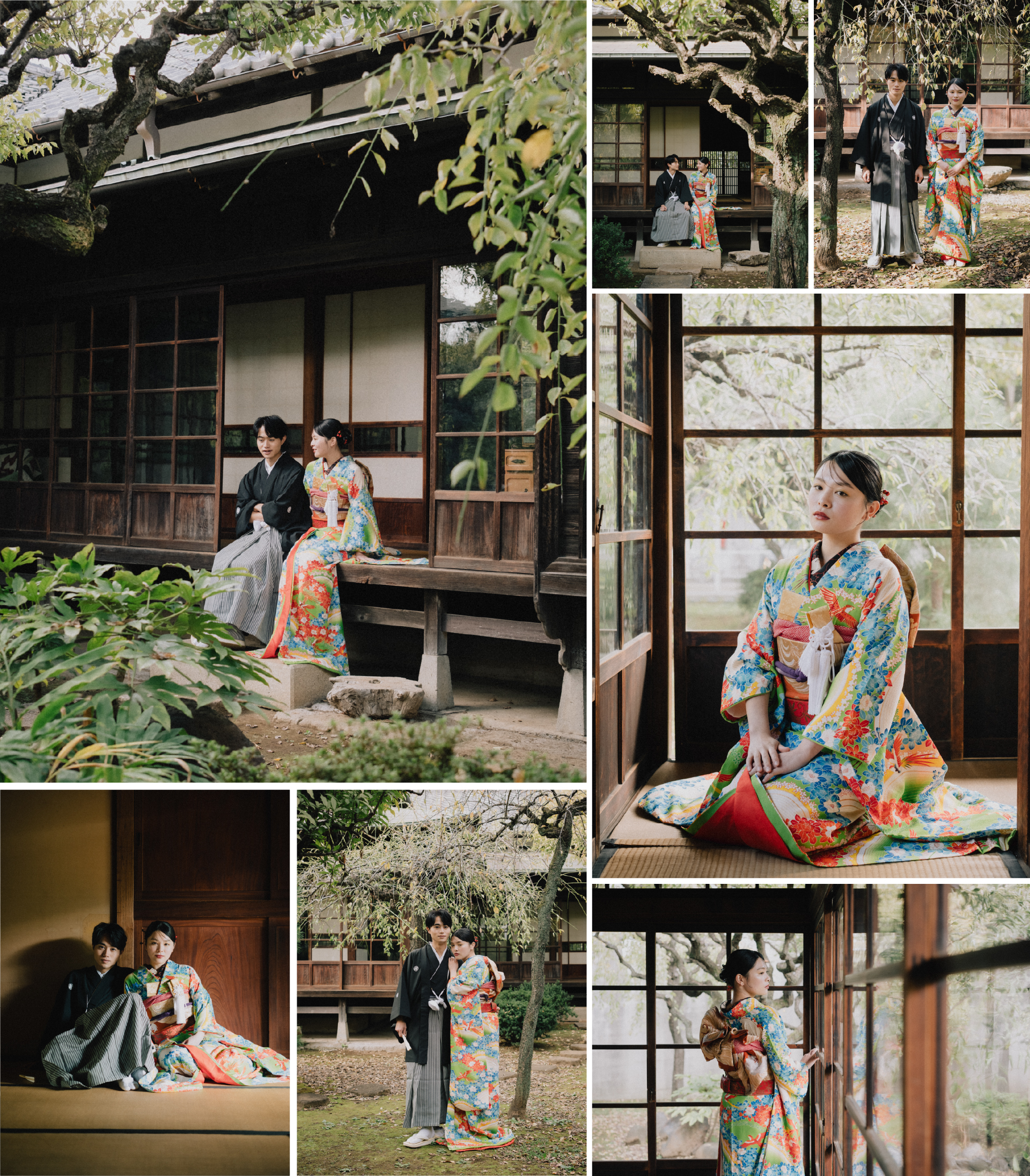 古民家を背景にした撮影イメージB