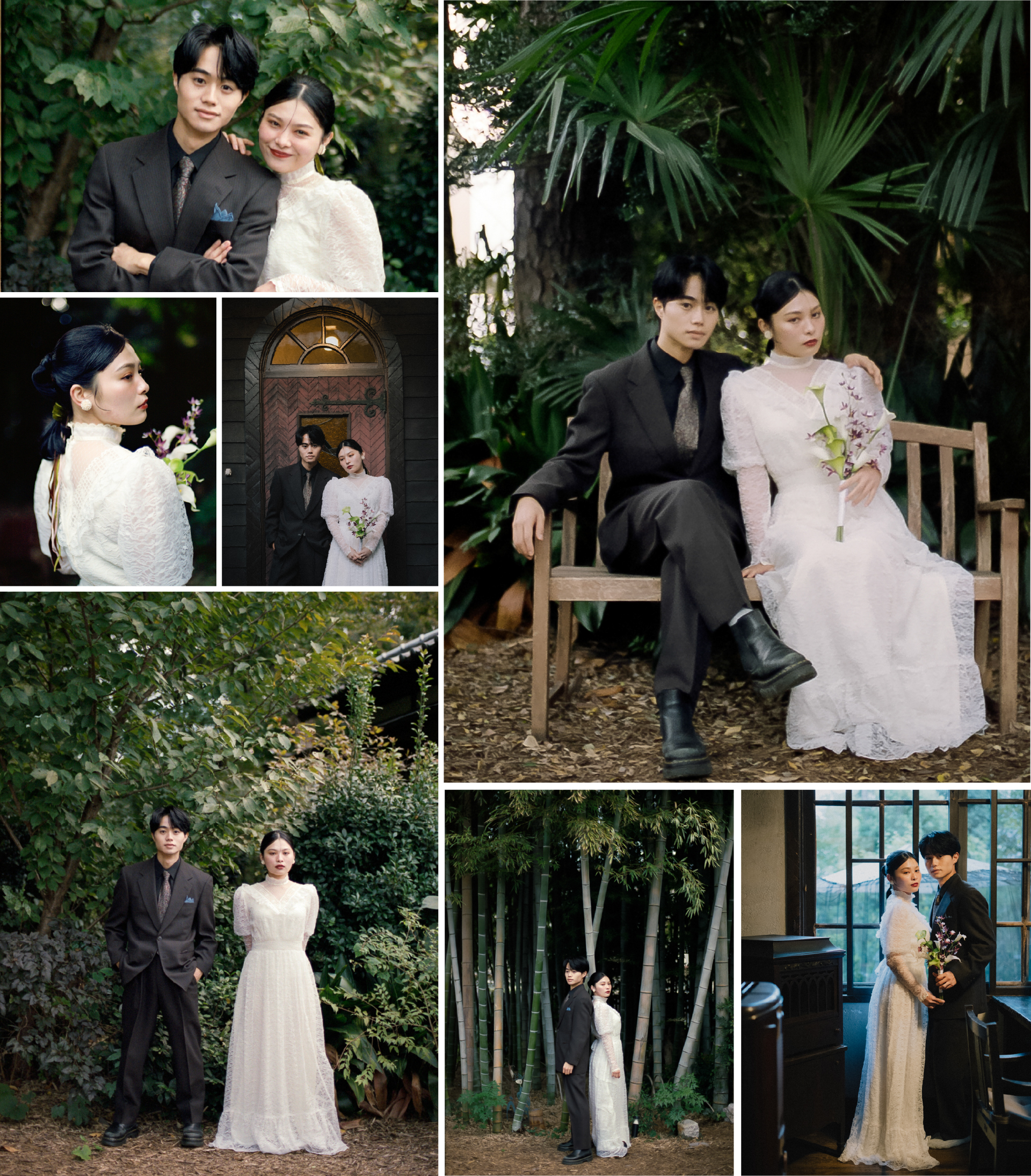 洋風邸宅を背景にした撮影イメージ