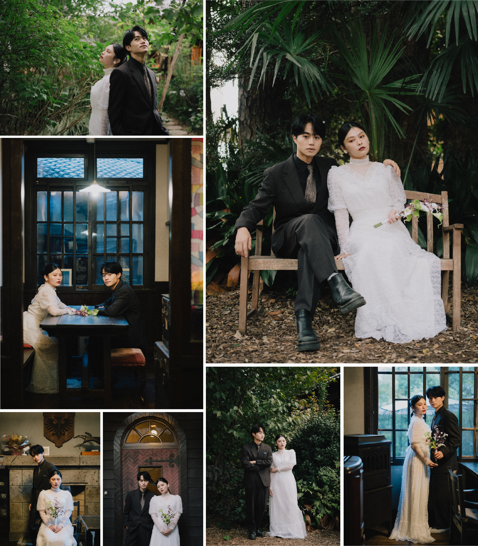 洋風邸宅を背景にした撮影イメージ