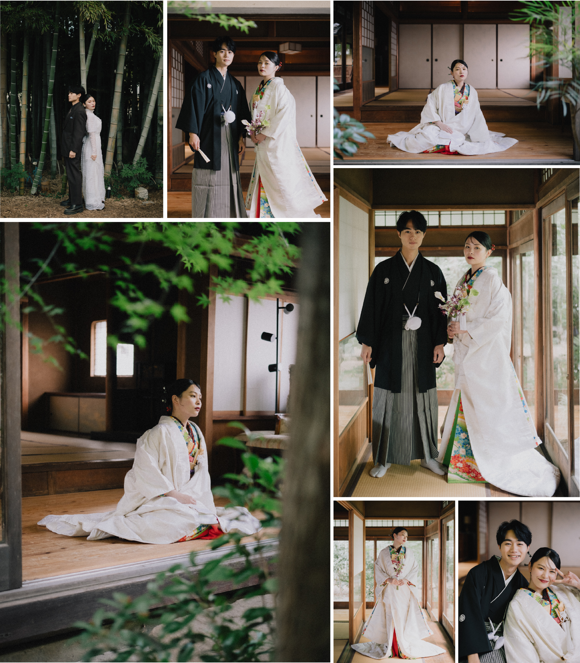 和風邸宅を背景にした撮影イメージ